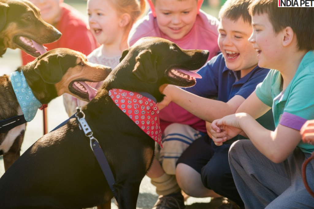  Mentally Challenged Children with Dog