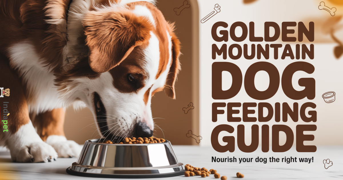 Golden Mountain Dog feeding